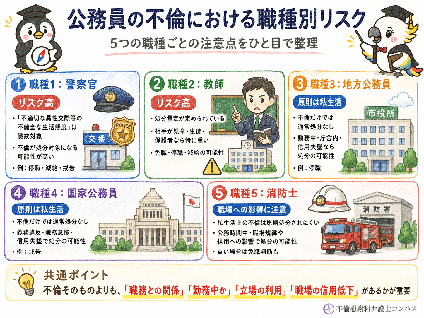 ２章　職種別！公務員の不倫で処分されるリスクの差異